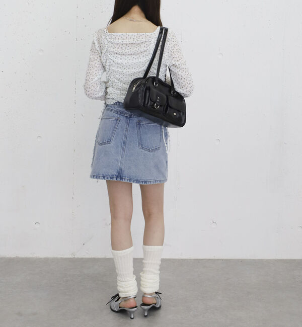archives「パッチ台形デニムミニスカート」|スカート|