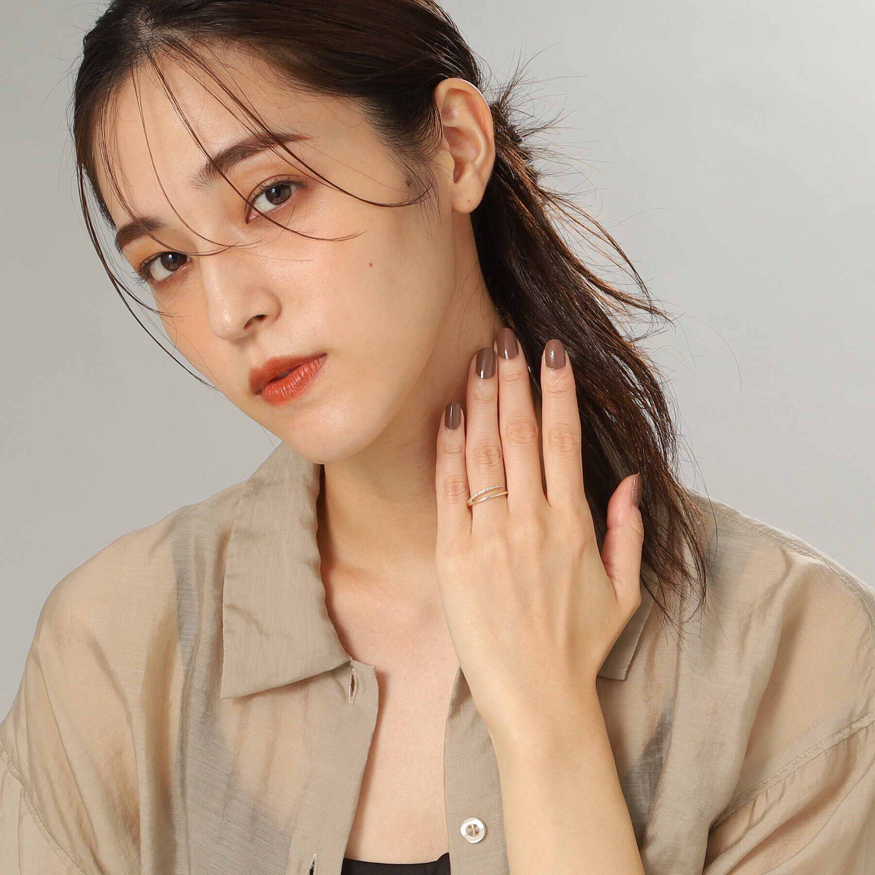 COCOSHNIK「K10ダイヤモンド ブランチ リング」|リング|