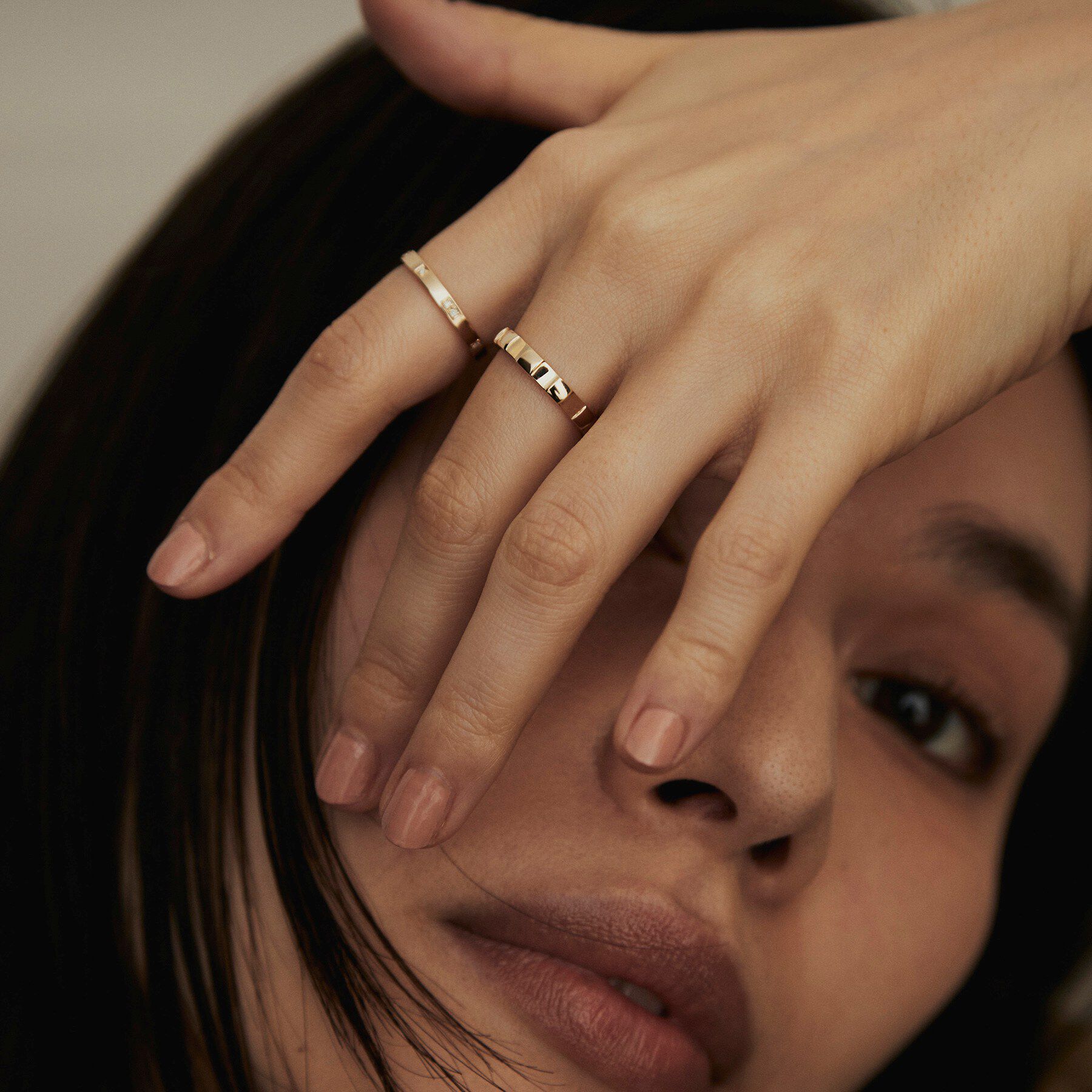 COCOSHNIK「K10甲丸ステップカット リング」|リング|