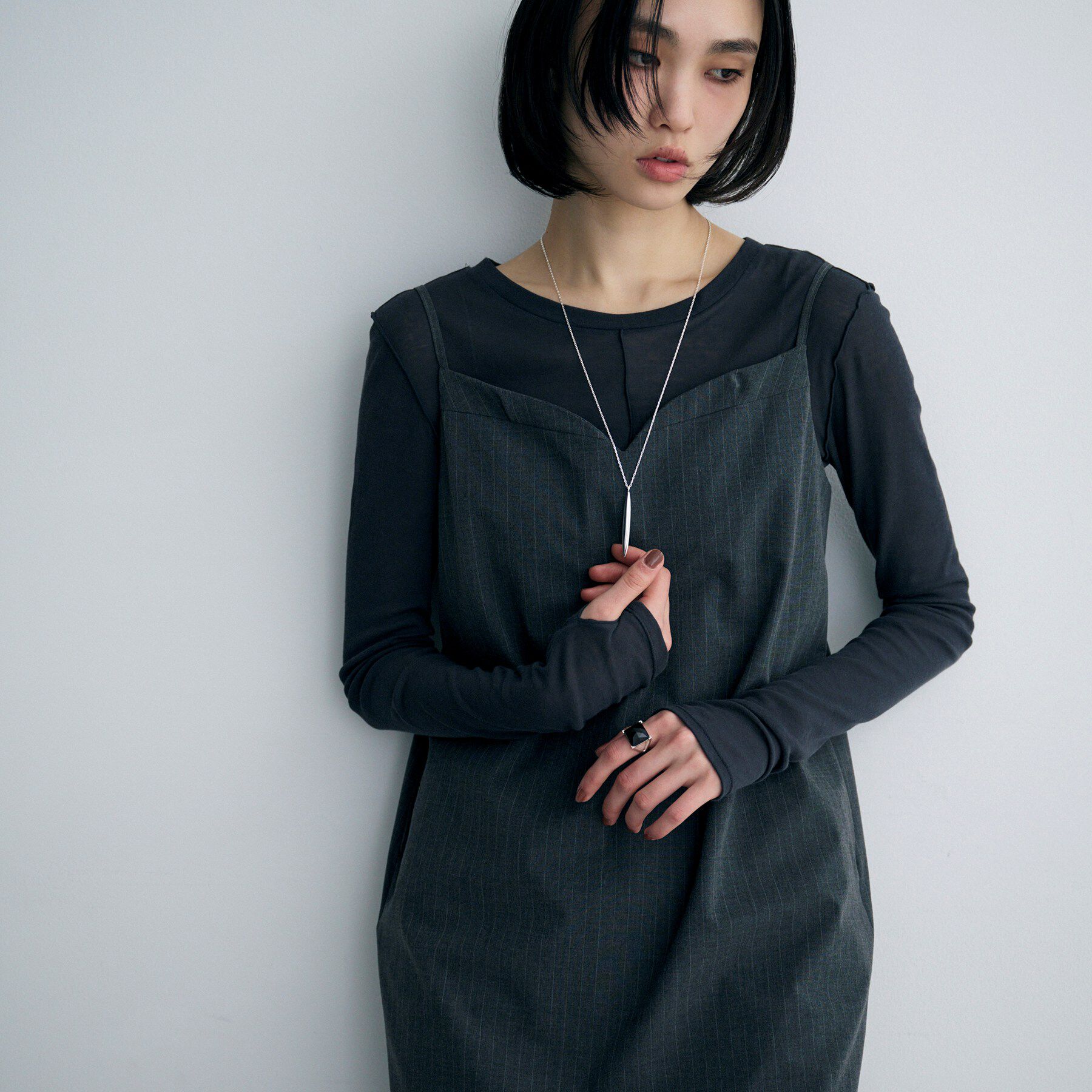 COCOSHNIK ONKITSCH「シルバー ナベットシェイプネックレス」|ネックレス|