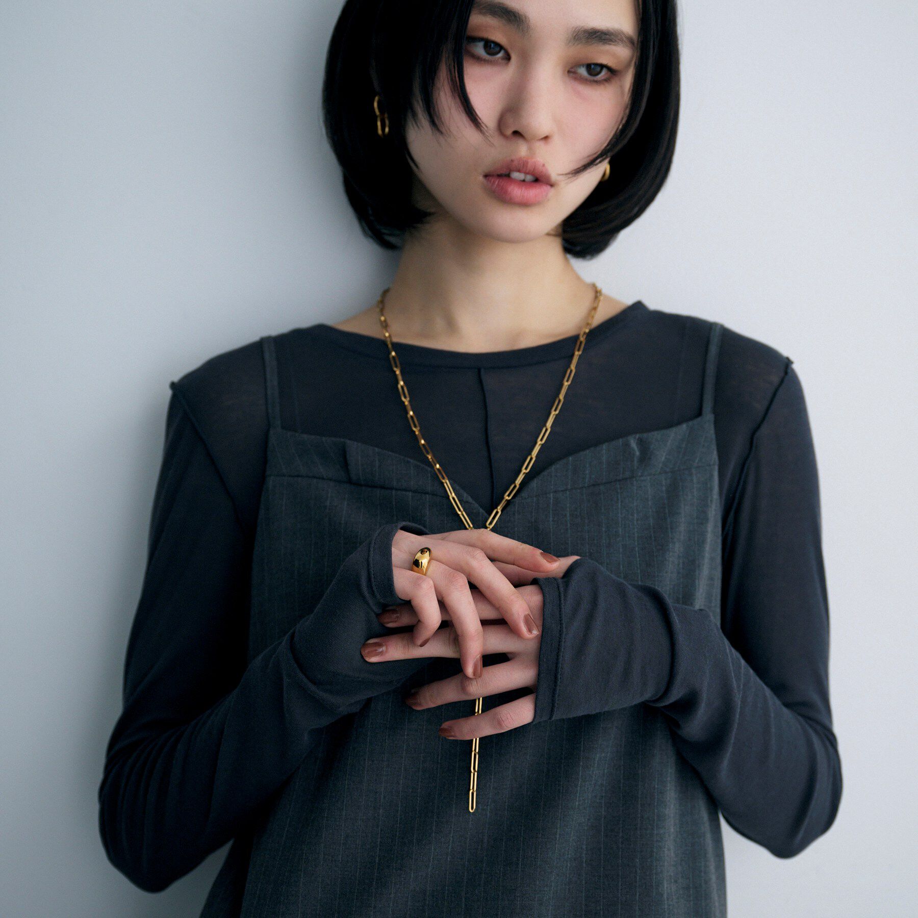 COCOSHNIK ONKITSCH「シルバー ボリュームペアシェイプシグネットリング GP」|リング|