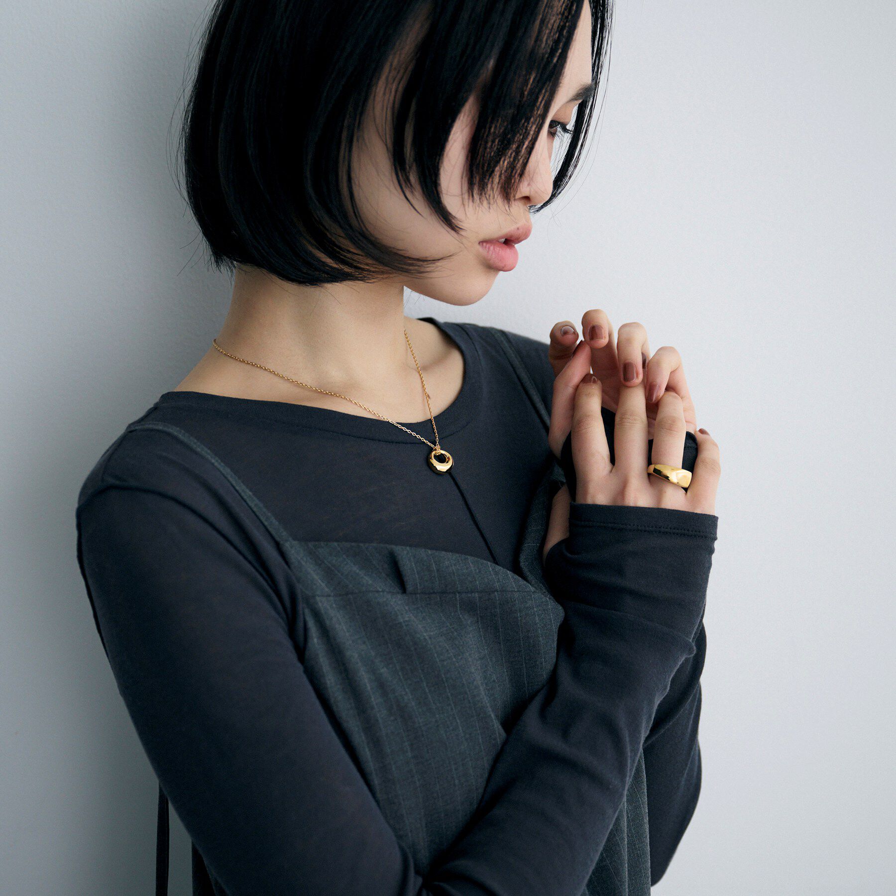 COCOSHNIK ONKITSCH「シルバー ボリュームトラペーズシグネットリング GP」|リング|