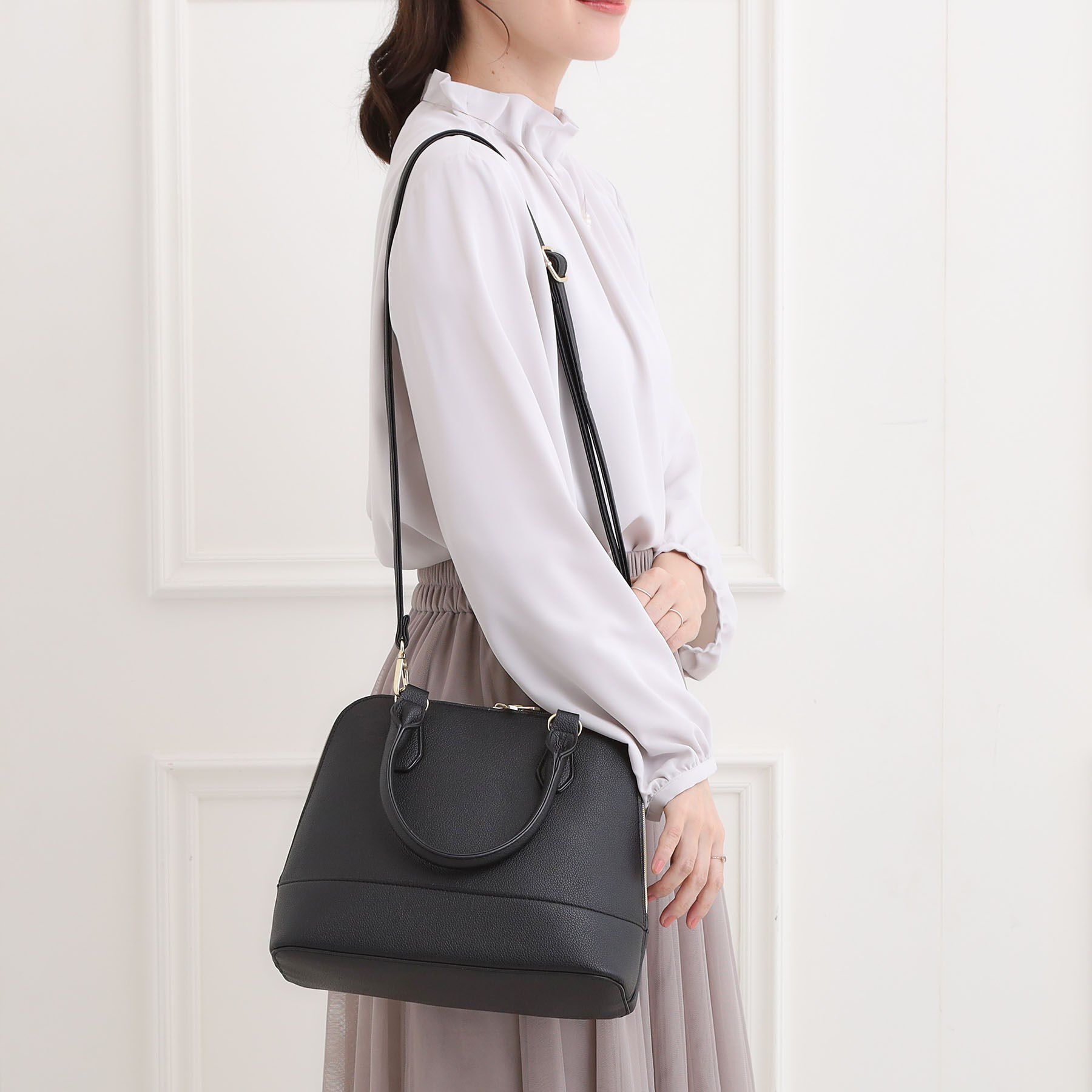 SHOO･LA･RUE「【セレモニー】ブガッティトートバッグ」|トートバッグ|ブラック(019)