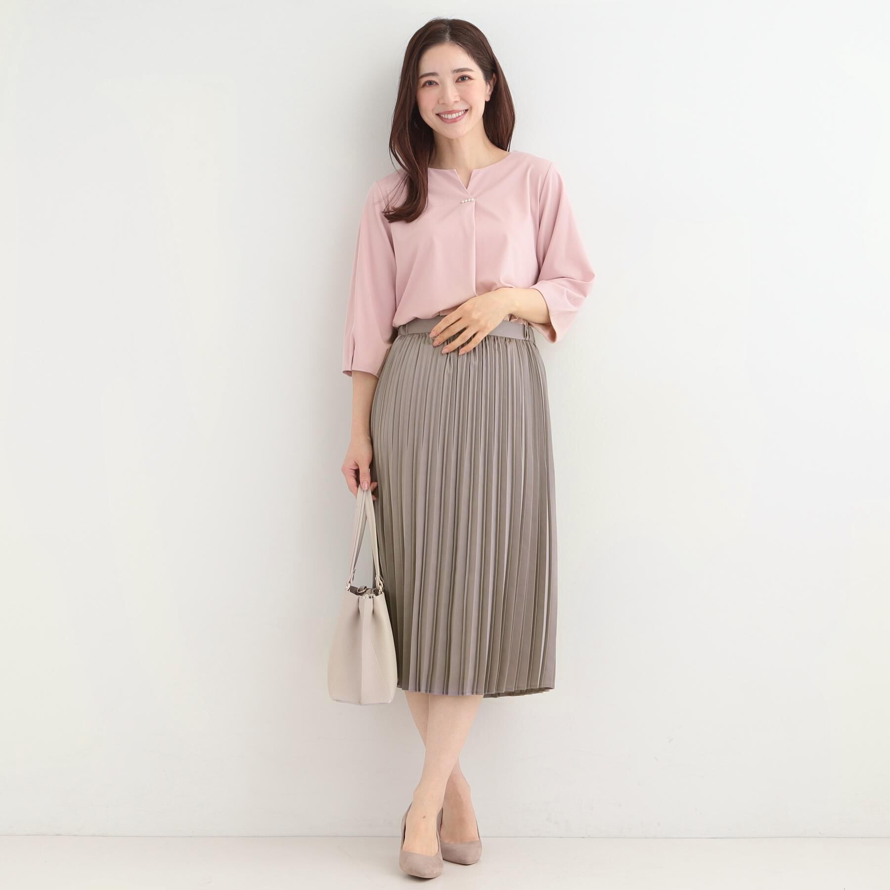 SHOO･LA･RUE「【着丈選べる】微ラメプリーツスカート」|スカート|