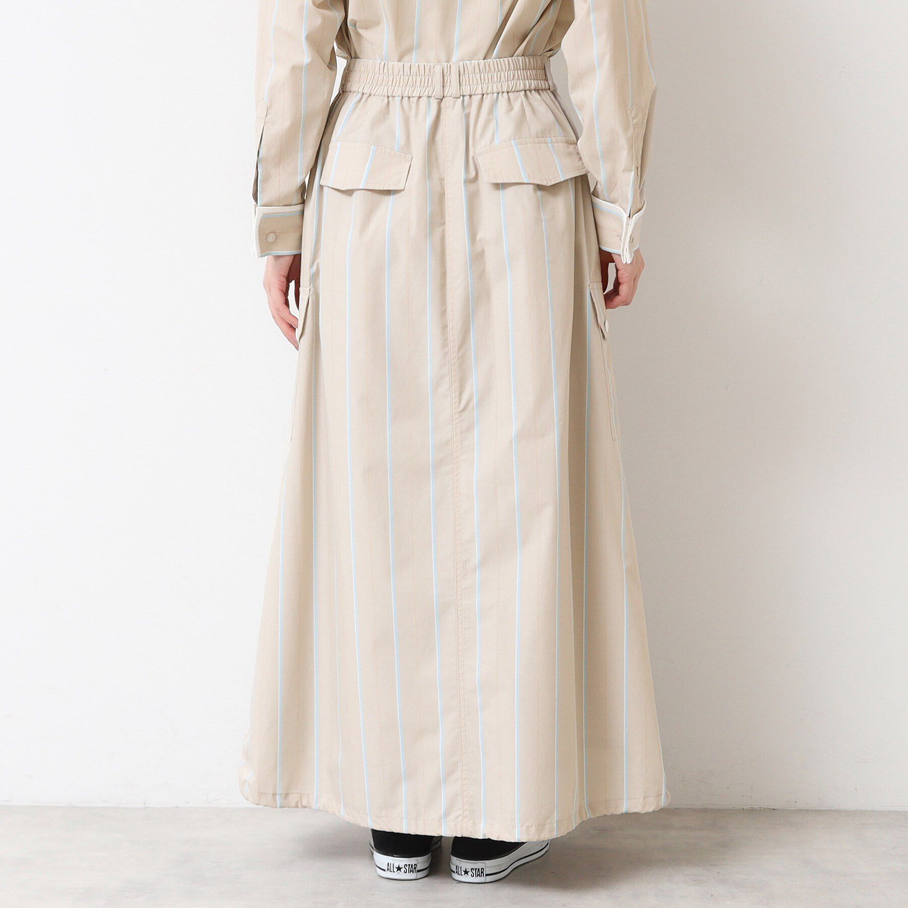 Dessin「【洗える・ウエストゴム】スピンドル付ストライプスカート（S～L）」|スカート|