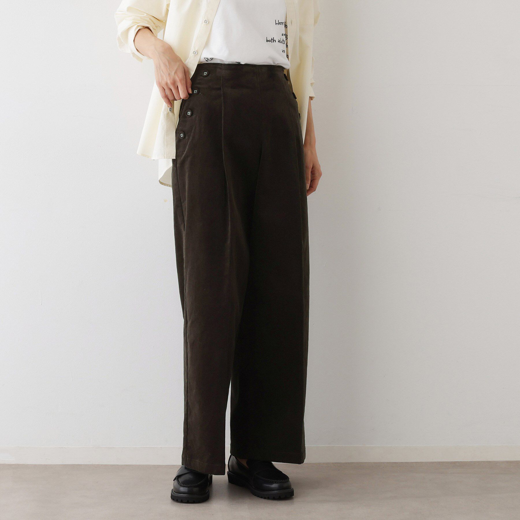 Dessin「【セットアップ可・洗える】マリンコーデュロイパンツ」|その他|ブラウン(044)