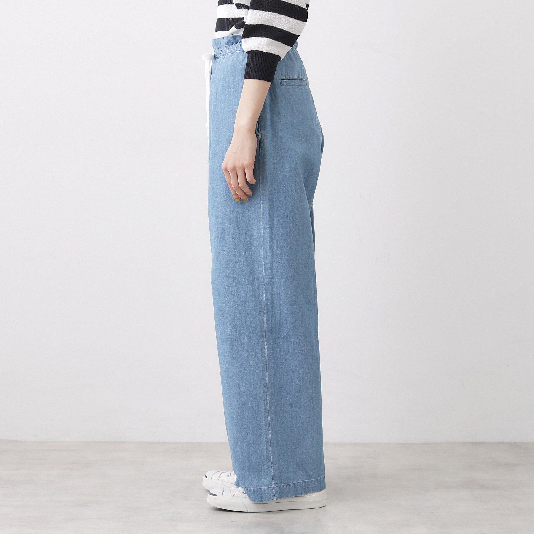 Dessin「【洗える】綿麻ドロストライトデニムパンツ」|その他|