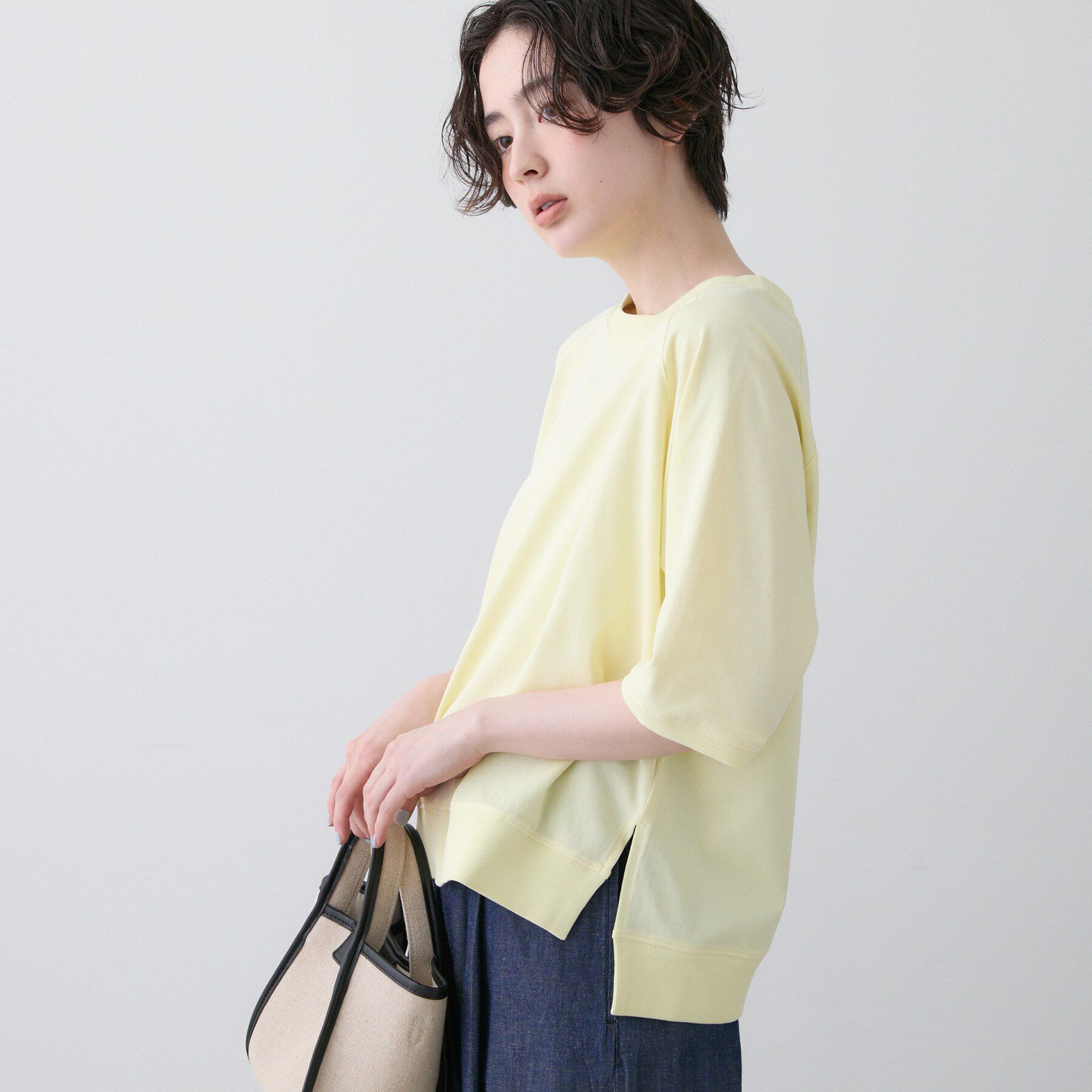 Dessin「【UVカット/接触冷感】フォルムカットソー」|Tシャツ・カットソー|