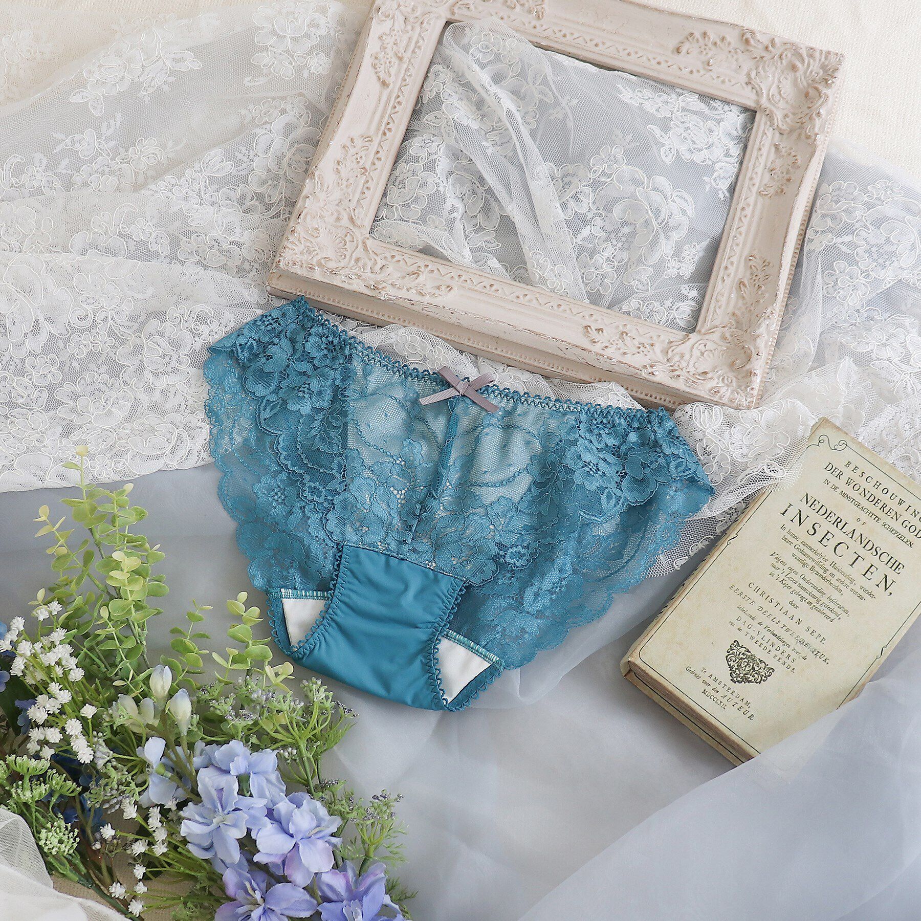 Risa Magli「ノーラ サニタリーショーツ」|インナー|ブルー(092)