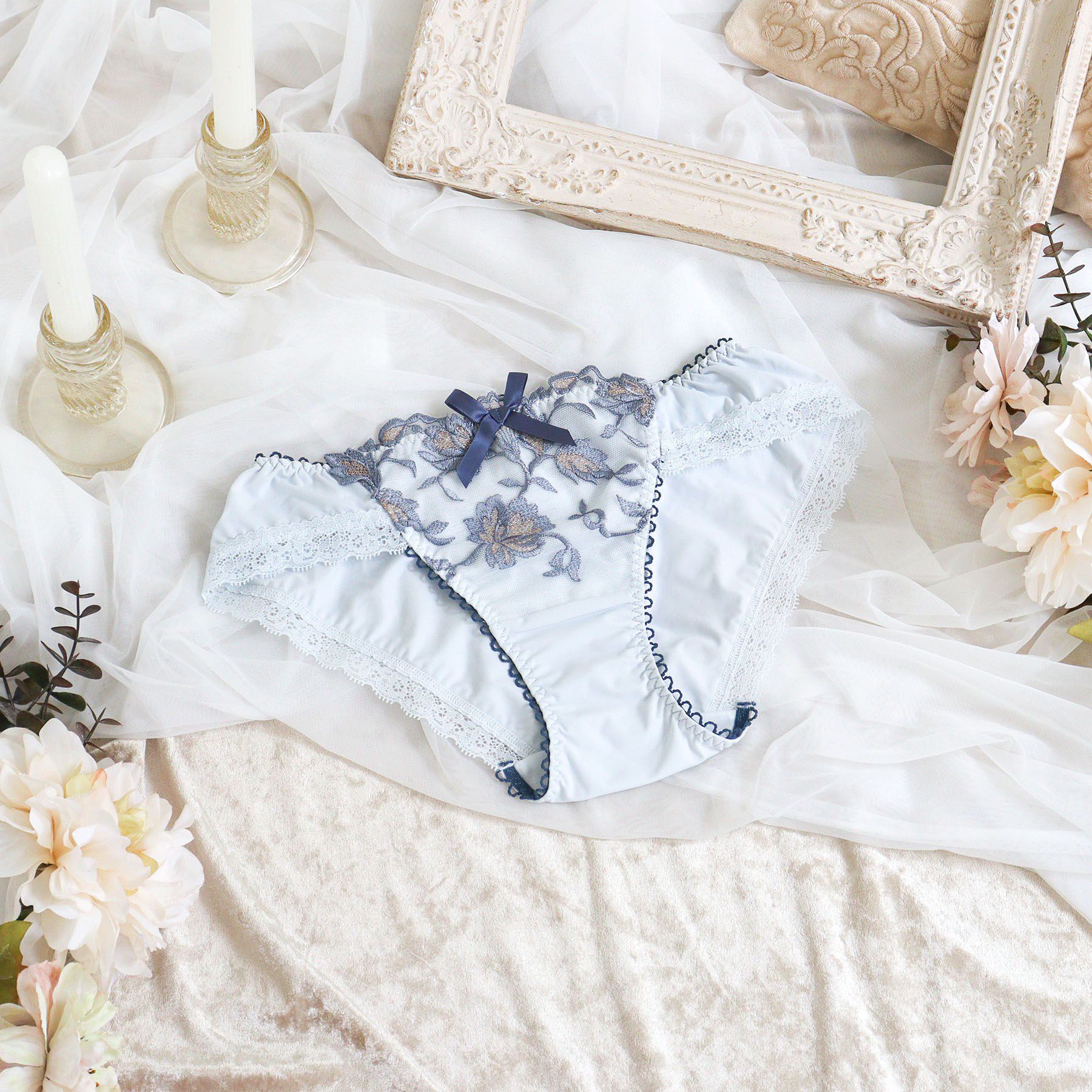 Risa Magli「エレノア ノーマルショーツ」|インナー|ブルー(092)