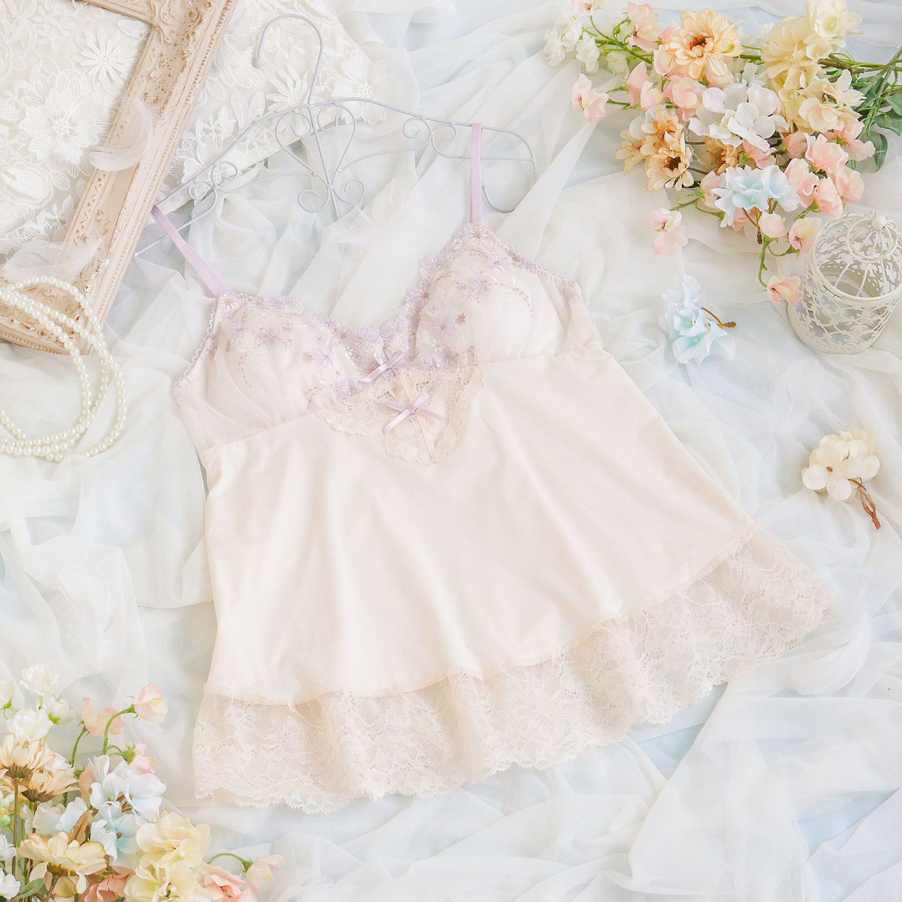 Risa Magli「フェナ カップ付キャミソール」|キャミソール|ピンク(071)