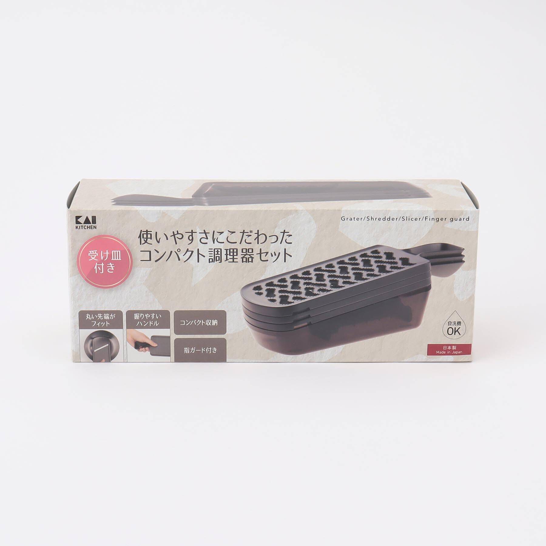 212 KITCHEN STORE「コンパクト調理器セット (両刃スライサー、千切、おろし、指ガード) ＜KK カイキッチン＞」|食器・キッチングッズ|