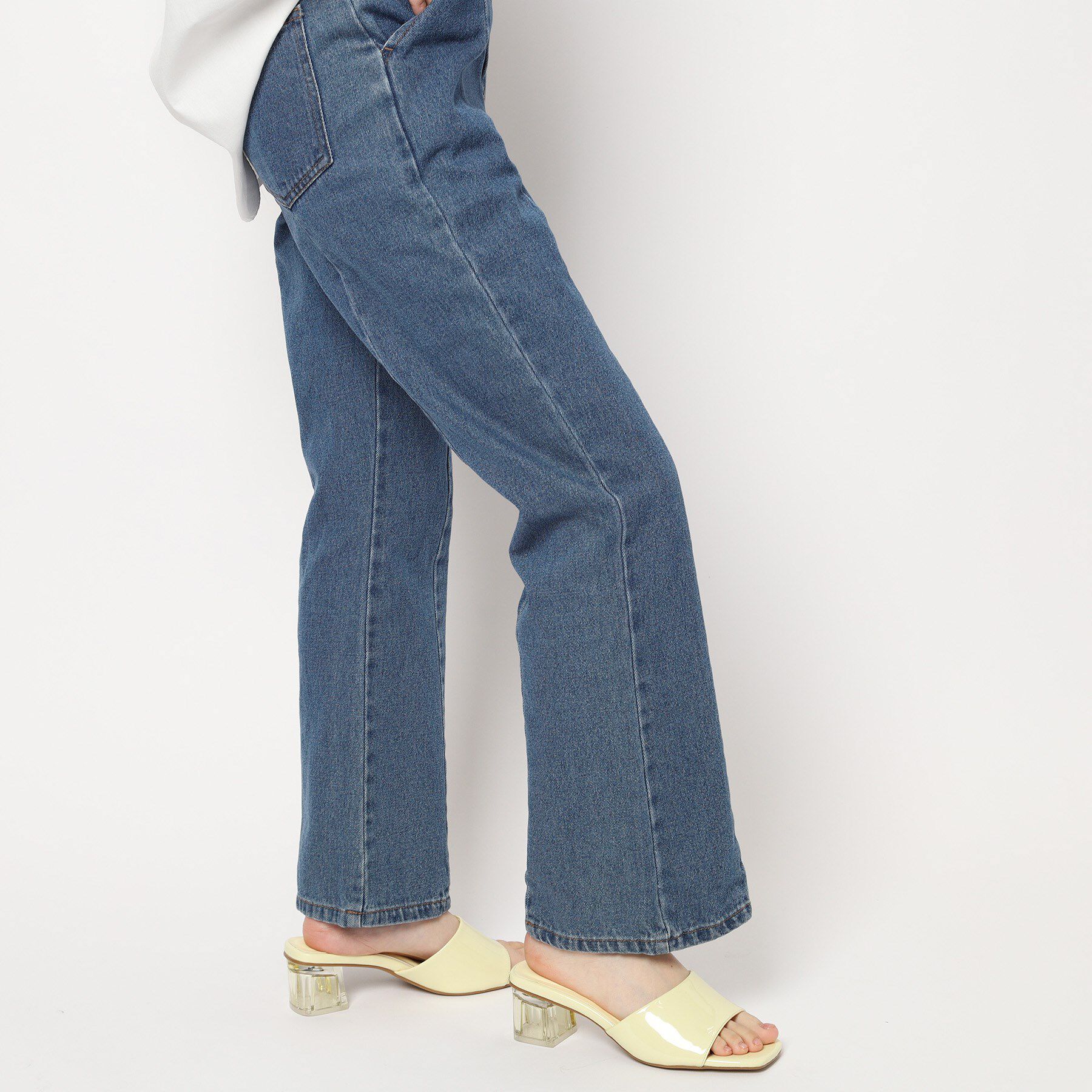 ESPERANZA「スクエアトゥクリアヒールミュール」|サンダル|