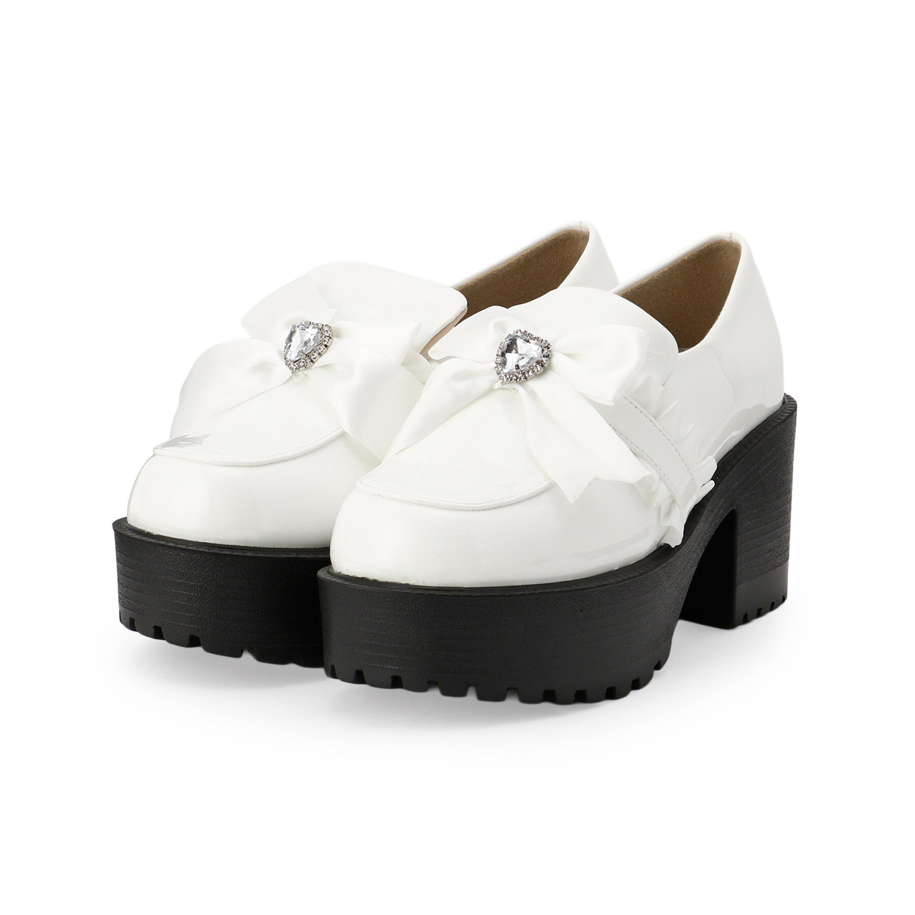 csT&P「リボン付厚底ローファーパンプス」|パンプス|