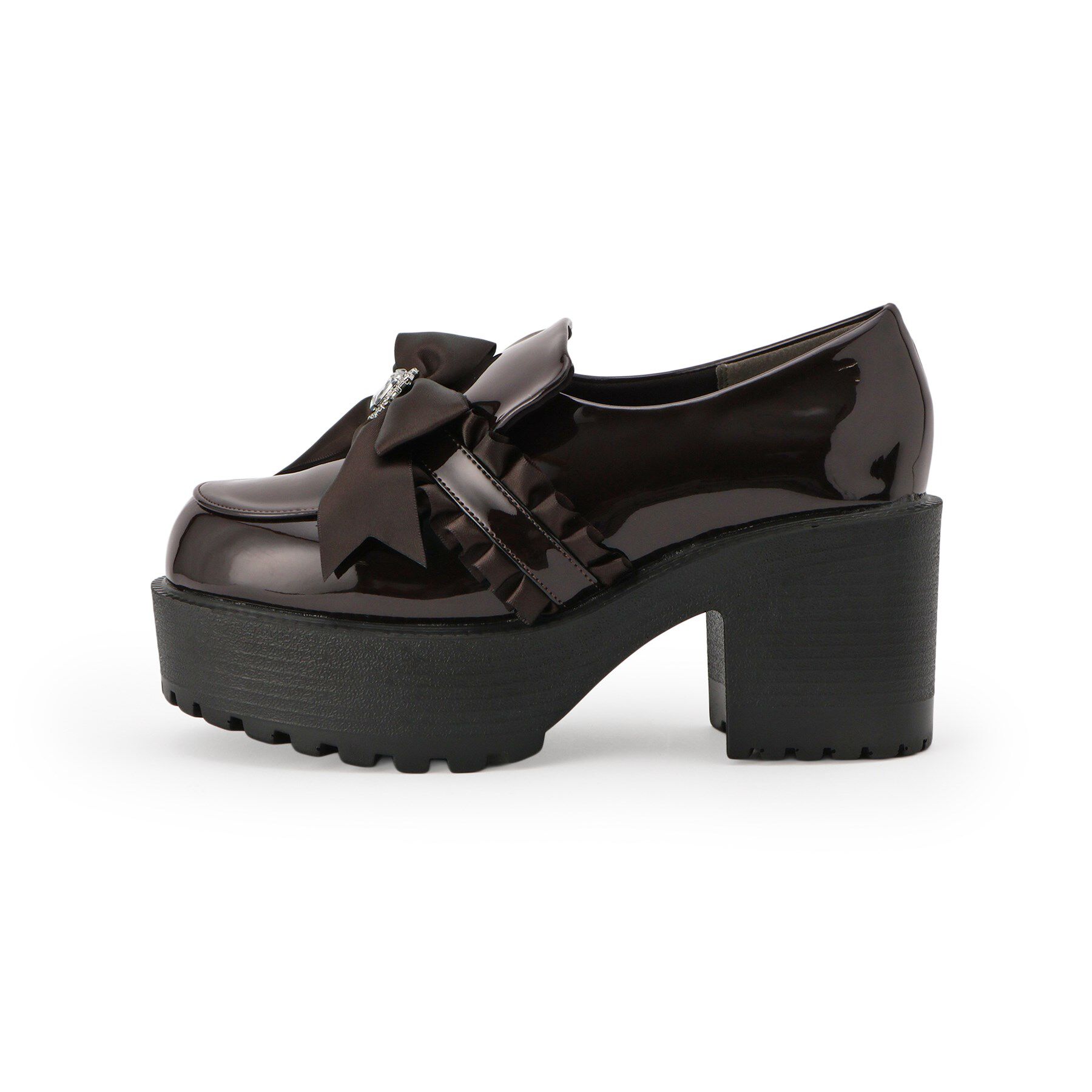 csT&P「リボン付厚底ローファーパンプス」|パンプス|