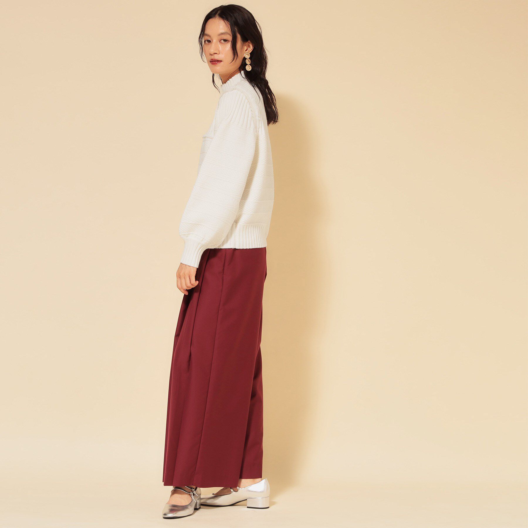 SunaUna「【COLLECTION LINE】編変化シフォンニット」|ニット・セーター|