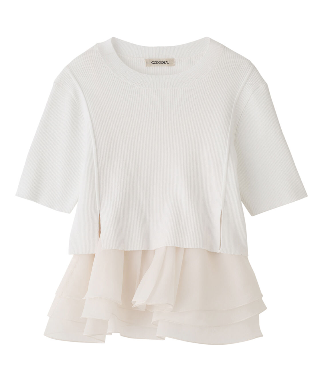 COCO DEAL「ペプラムブラウスセットニット」|シャツ・ブラウス|