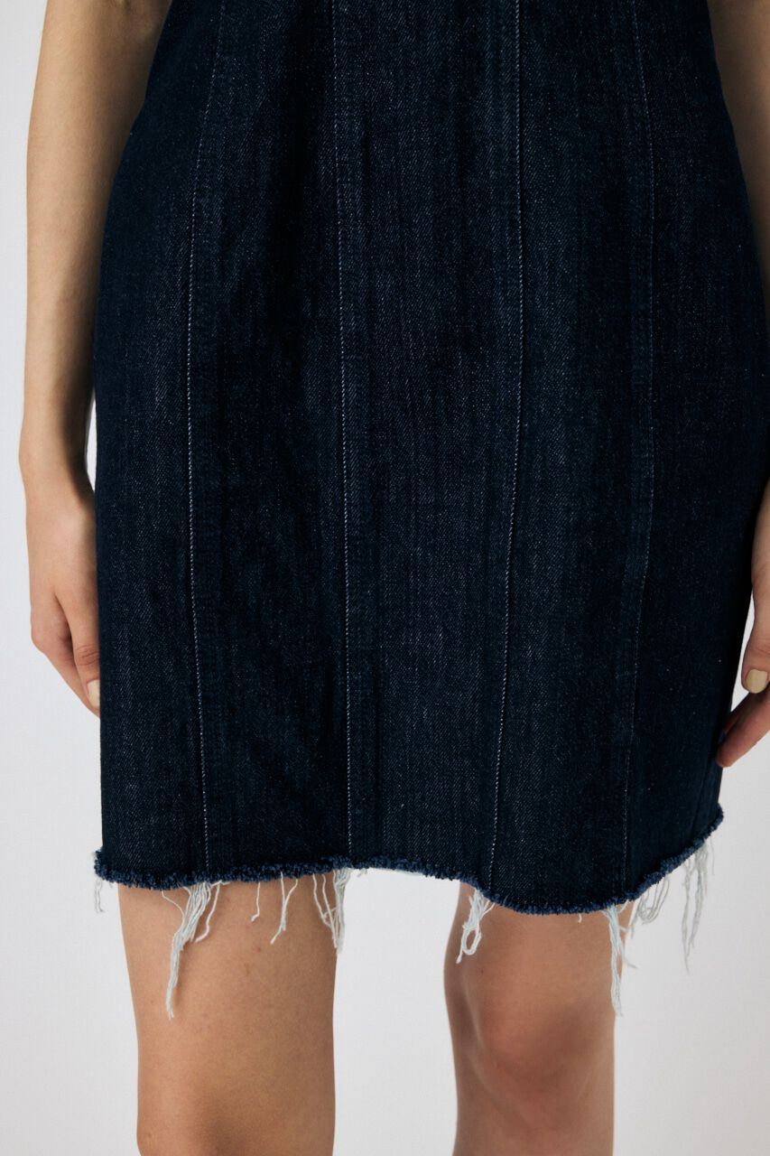 MOUSSY「DENIM BARETOP MINI ワンピース」|ワンピース|