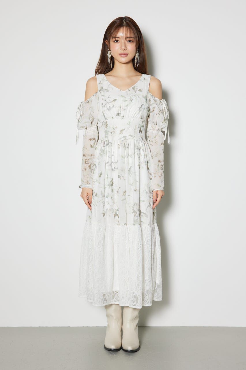 rienda「2WAYレースドッキングフレアワンピース」|ワンピース|