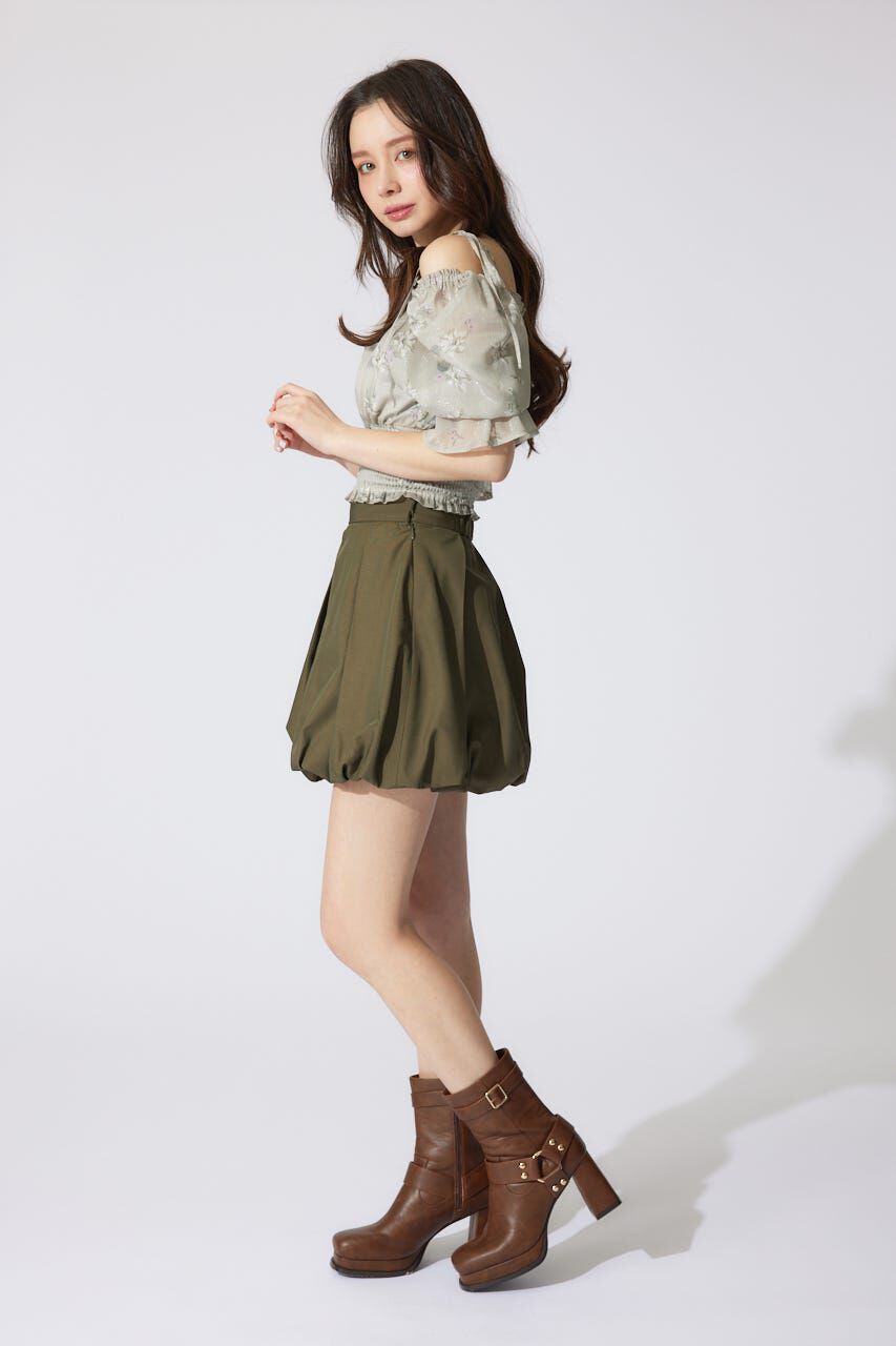 rienda「バルーンミニジャストウエストスコートショートパンツ」|その他|