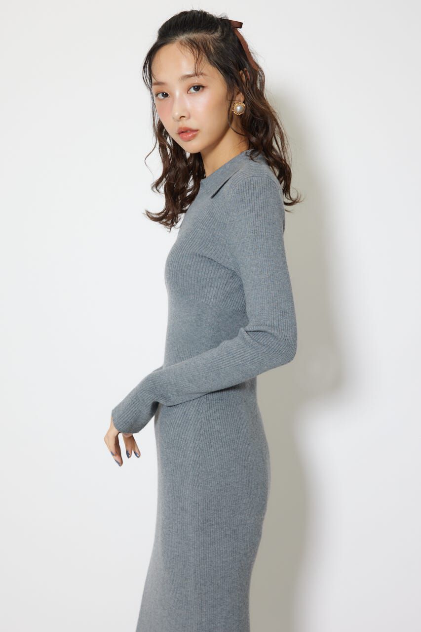 rienda「スキッパーニットワンピース」|ワンピース|