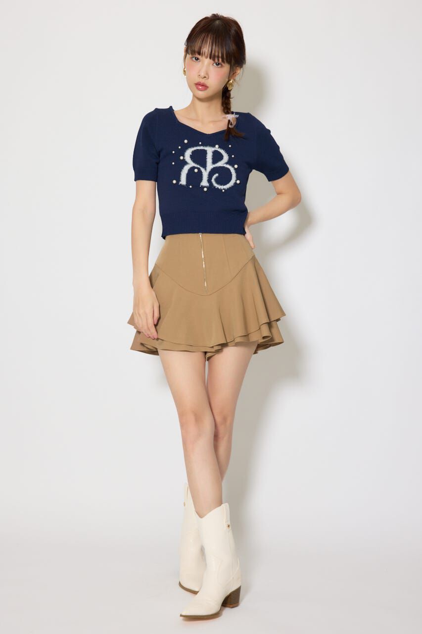 rienda「レイヤードヘムコルセットスコートショートパンツ」|その他|