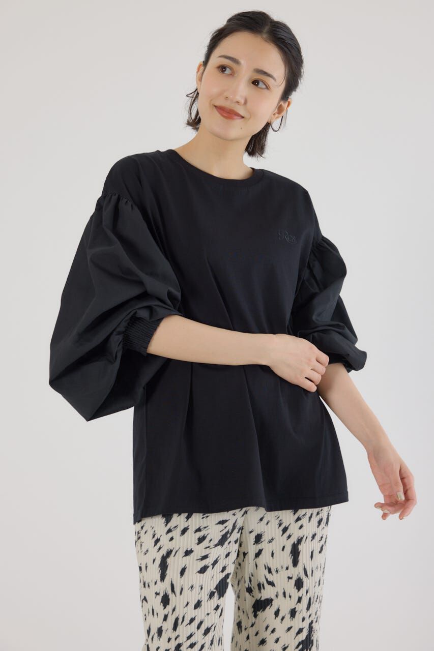 RODEO CROWNS「ドッキングアームバルーントップス」|Tシャツ・カットソー|BLK