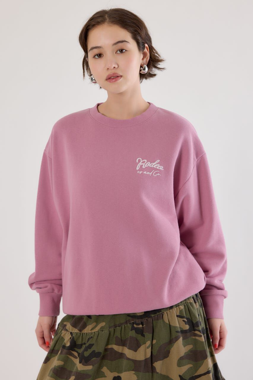 RODEO CROWNS「ロゴデニムパッチスウェットトップス」|パーカー|