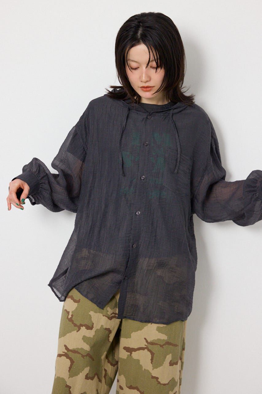 RODEO CROWNS「ワッシャーフーディーシャツ」|シャツ・ブラウス|