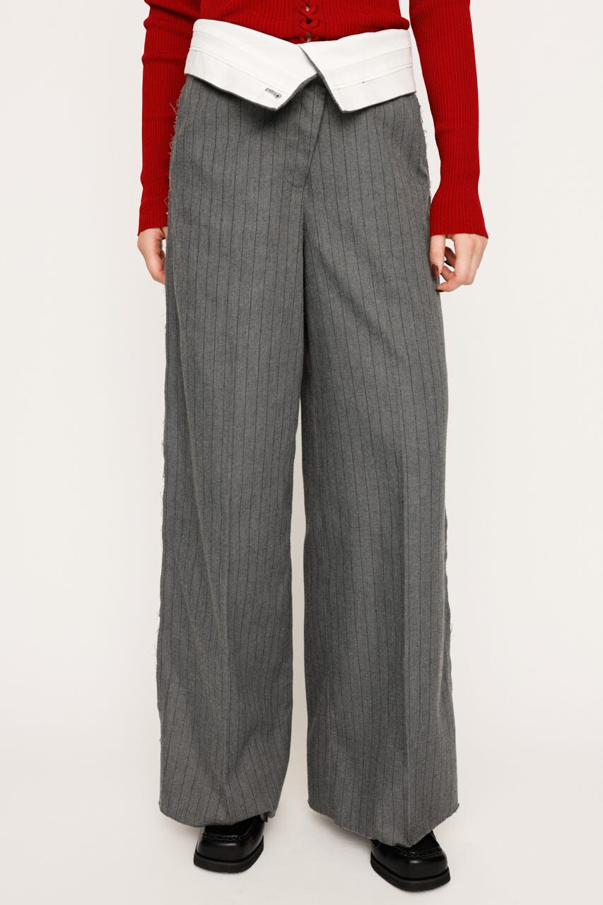 SLY「2WAY CUT OUT MANNISH パンツ」|その他|M/GRY7
