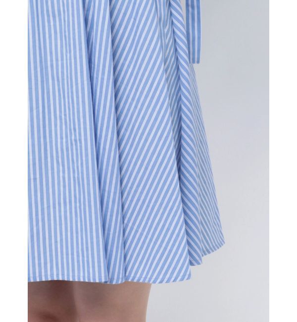 CALNAMUR「SHIRTS&times;SHIRRING MINI OP SET/シャツ&times;シャーリングミニワンピースセット」|ワンピース|