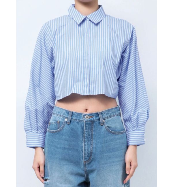 CALNAMUR「SHIRTS&times;SHIRRING MINI OP SET/シャツ&times;シャーリングミニワンピースセット」|ワンピース|