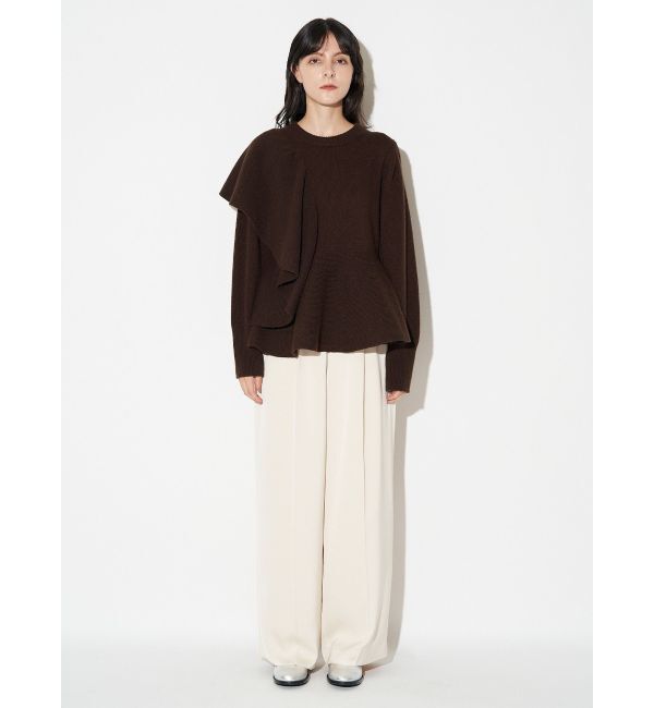 ELENDEEK「SHOULDER FRILL PEPLUM KT」|ニット・セーター|