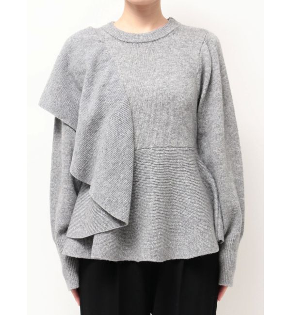 ELENDEEK「SHOULDER FRILL PEPLUM KT」|ニット・セーター|