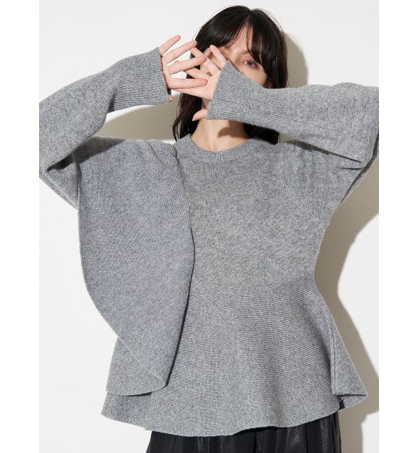 ELENDEEK「SHOULDER FRILL PEPLUM KT」|ニット・セーター|