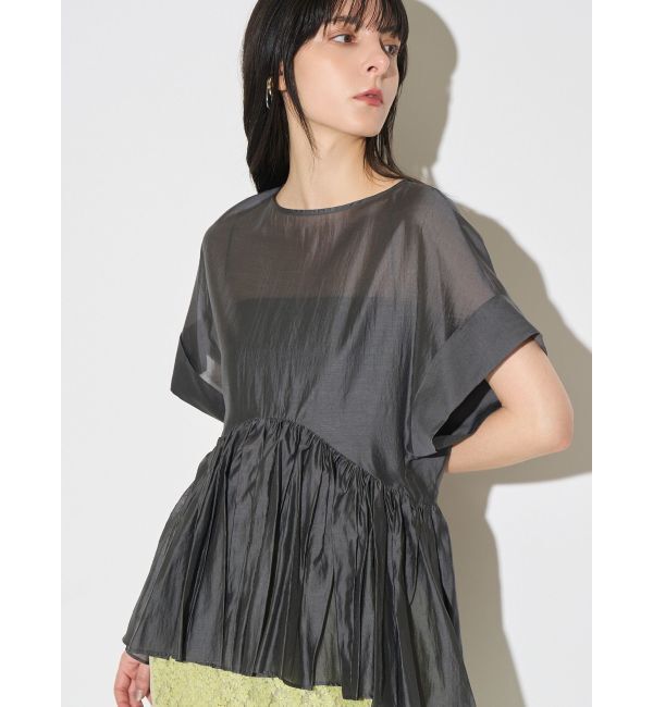 ELENDEEK「ROLL UP PEPLUM BL」|シャツ・ブラウス|