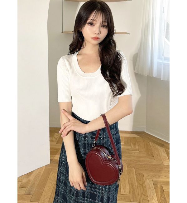 RESEXXY「ラウンドネックリブニットトップス」|ニット・セーター|