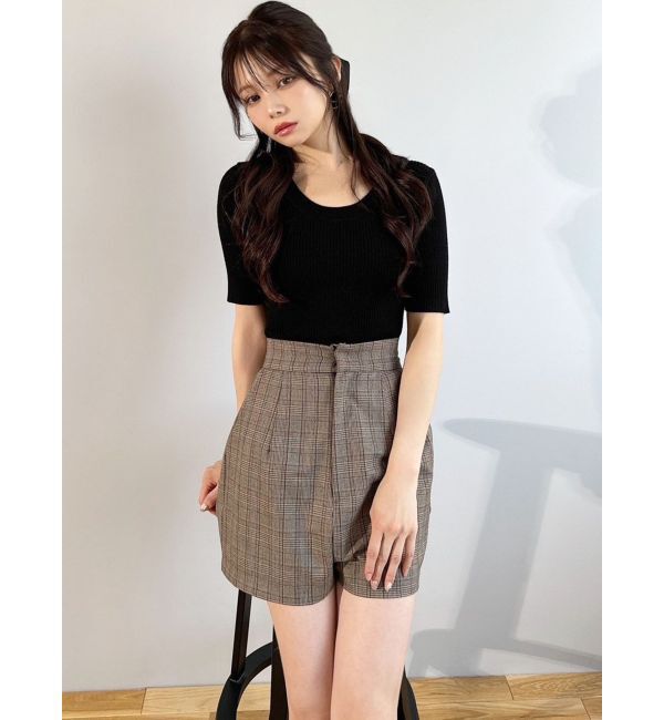 RESEXXY「ラウンドネックリブニットトップス」|ニット・セーター|