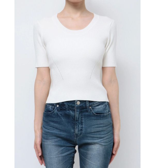 RESEXXY「ラウンドネックリブニットトップス」|ニット・セーター|