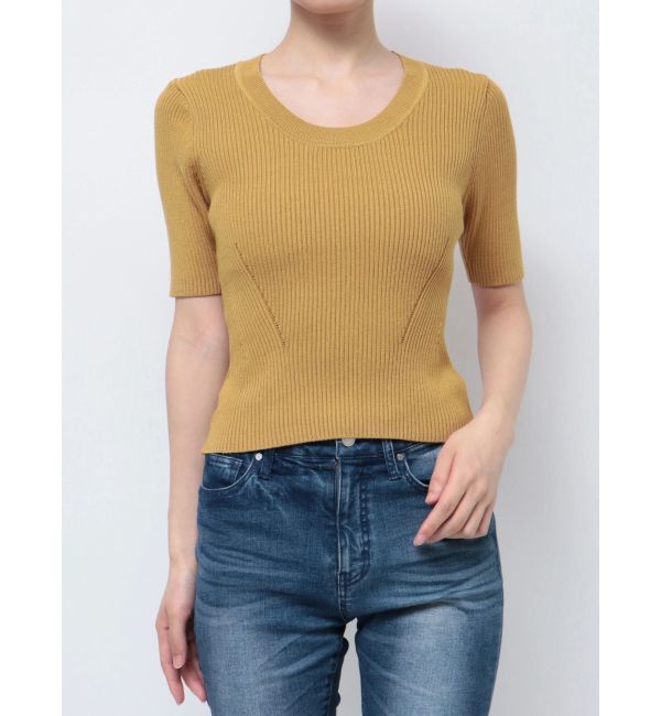 RESEXXY「ラウンドネックリブニットトップス」|ニット・セーター|