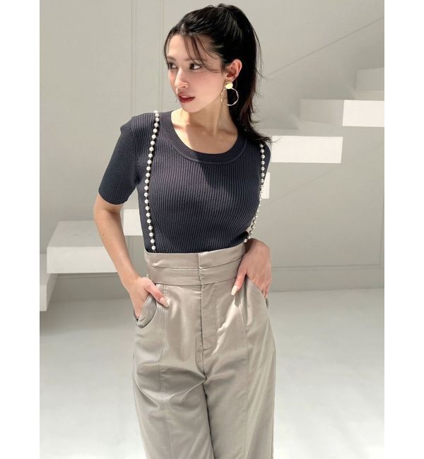 RESEXXY「ラウンドネックリブニットトップス」|ニット・セーター|