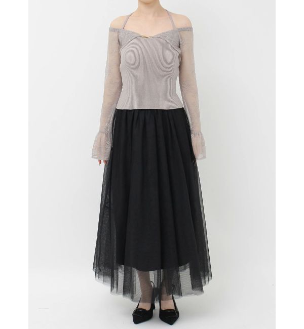 RESEXXY「オフショルレースニットトップス」|ニット・セーター|