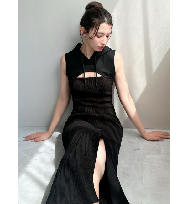 RESEXXY「カットアウトフーディワンピース」|ワンピース|