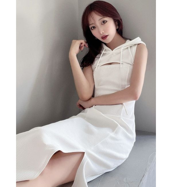 RESEXXY「カットアウトフーディワンピース」|ワンピース|