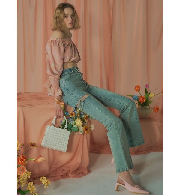 RESEXXY「【memorif.】フラワークロップドオフショルブラウス」|シャツ・ブラウス|