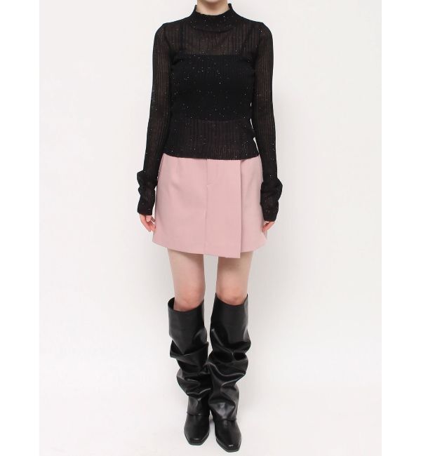 dazzlin「ハイネックミニスパンコールシアーニット」|ニット・セーター|