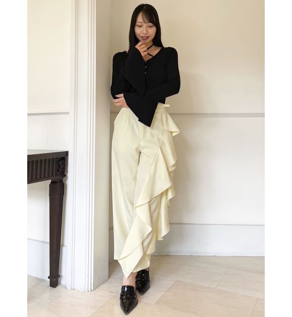 dazzlin「ビッグフリルアシメワイドパンツ」|その他|