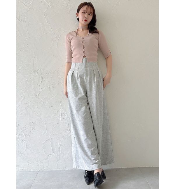 dazzlin「ハーフスリーブレイヤードカーデトップス」|ニット・セーター|