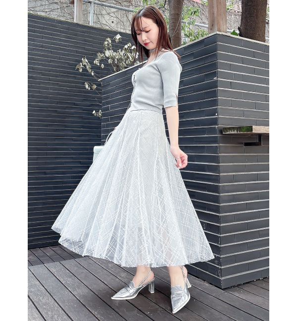 dazzlin「ハーフスリーブレイヤードカーデトップス」|ニット・セーター|