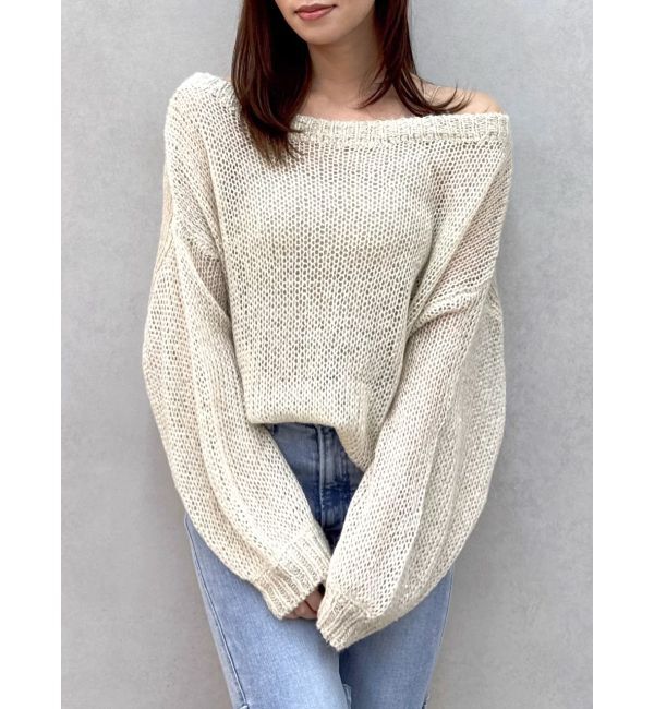 dazzlin「バックリボンスパンコールモヘアタッチニット」|ニット・セーター|